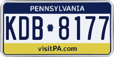 PA license plate KDB8177