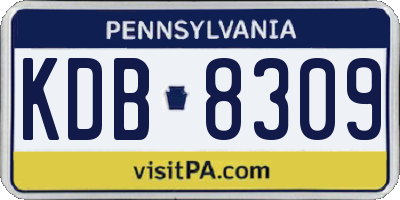 PA license plate KDB8309