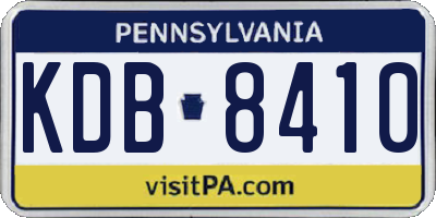 PA license plate KDB8410