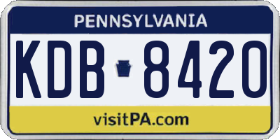PA license plate KDB8420