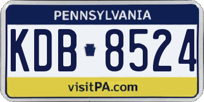 PA license plate KDB8524