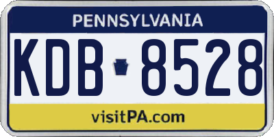 PA license plate KDB8528