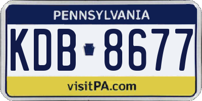 PA license plate KDB8677