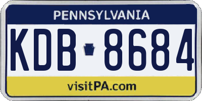 PA license plate KDB8684