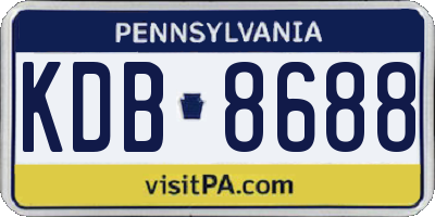 PA license plate KDB8688