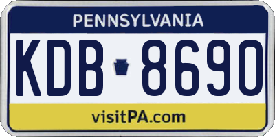 PA license plate KDB8690