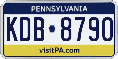PA license plate KDB8790