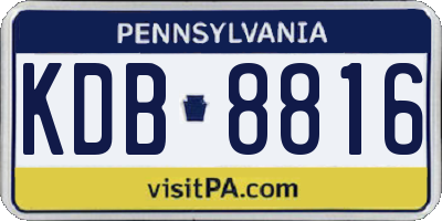 PA license plate KDB8816
