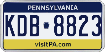 PA license plate KDB8823