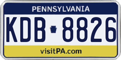 PA license plate KDB8826
