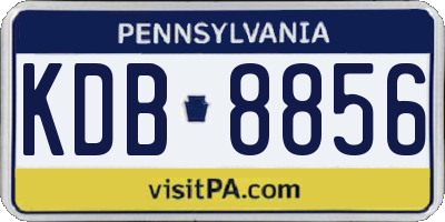 PA license plate KDB8856