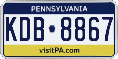 PA license plate KDB8867