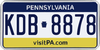 PA license plate KDB8878