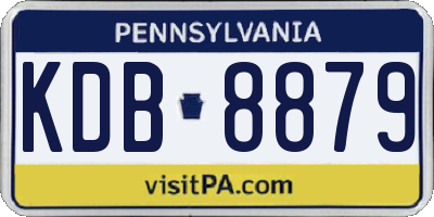 PA license plate KDB8879