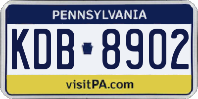 PA license plate KDB8902