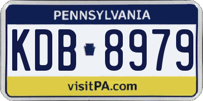 PA license plate KDB8979