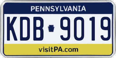 PA license plate KDB9019