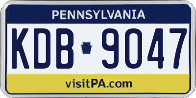 PA license plate KDB9047
