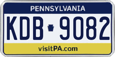 PA license plate KDB9082
