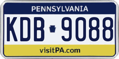 PA license plate KDB9088