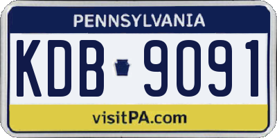 PA license plate KDB9091