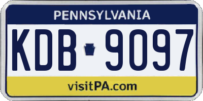 PA license plate KDB9097