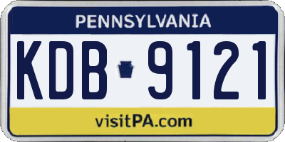 PA license plate KDB9121