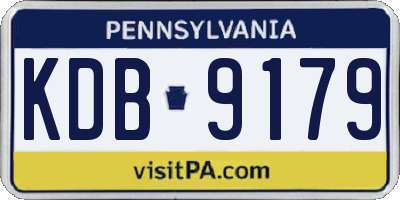 PA license plate KDB9179