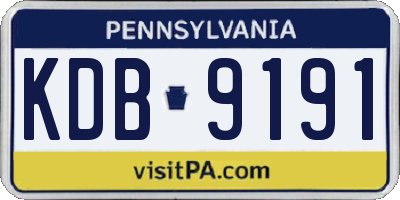 PA license plate KDB9191