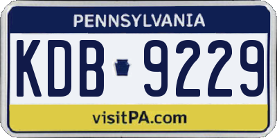 PA license plate KDB9229