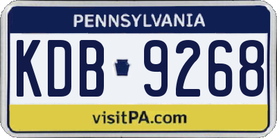 PA license plate KDB9268