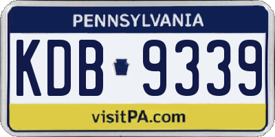 PA license plate KDB9339