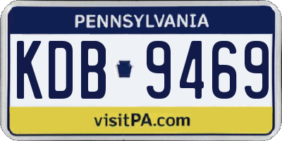 PA license plate KDB9469