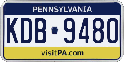 PA license plate KDB9480