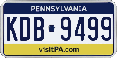 PA license plate KDB9499