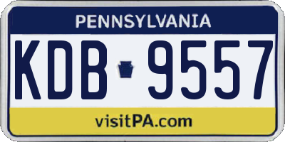 PA license plate KDB9557