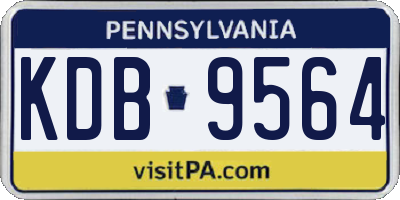 PA license plate KDB9564