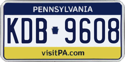 PA license plate KDB9608