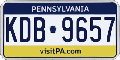 PA license plate KDB9657