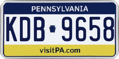 PA license plate KDB9658