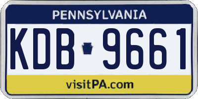 PA license plate KDB9661