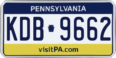 PA license plate KDB9662