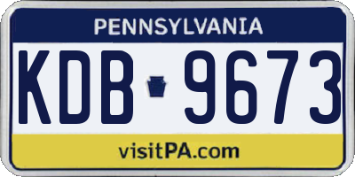 PA license plate KDB9673