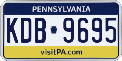 PA license plate KDB9695