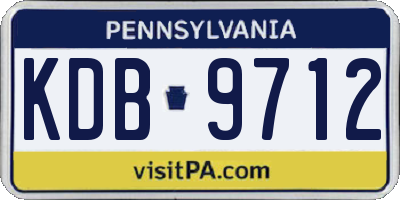 PA license plate KDB9712