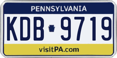 PA license plate KDB9719