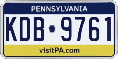 PA license plate KDB9761