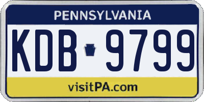 PA license plate KDB9799