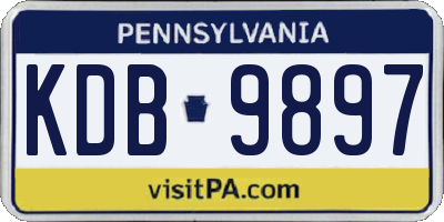 PA license plate KDB9897