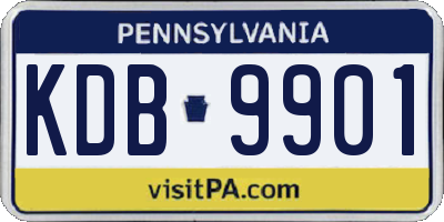 PA license plate KDB9901